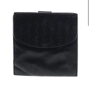 Bottega Veneta Black Leather Bifold Wallet